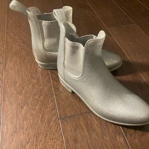 Madewell silver rain boots